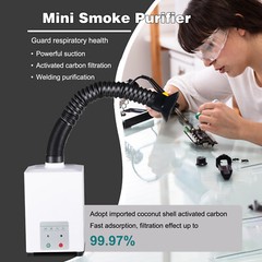 50W Pure Air Fume Extractor Smoke Dust Purifier For UV Laser Marking Machine US