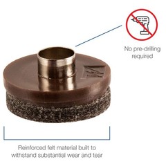 softtouch 7/8″ Round Nail On Heavy Duty Felt Furniture Pads 7/8 Inch, Brown