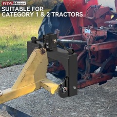 3 Pt Quick Hitch Adapter For Category 1 & 2 W/ Adjustable Bolt Tractor 3000lb