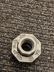 (QTY 2) STZ 310U-38 Black Malleable Iron Union Threaded Connector 3/8″x3/8″ FIP