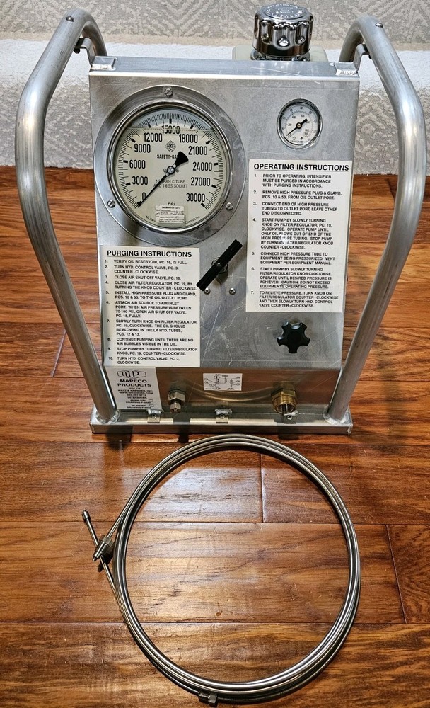 MAPECO Walz & Krenzer Intensifier 30,000 PSI Hydraulic Portable Intensifier