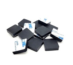 1″ Square Rubber Stick on Feet Bumpers 3/16″ Thick 3M Adhesive Backed Pads 25mm