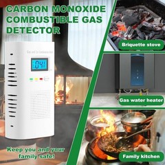 Carbon Monoxide Detector Wall Plug In CO and Natural Gas Detector 3 Pack KH522