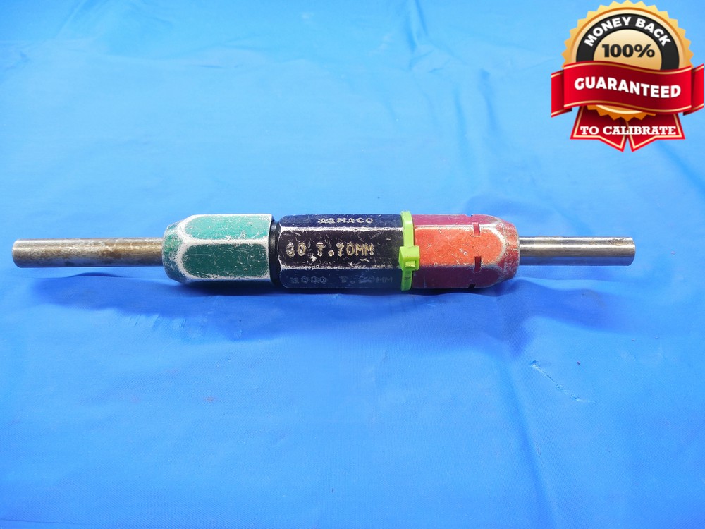 7.700 & 7.800 CL X METRIC PIN PLUG GAGE GO NO GO 8.000 -.300 8 .3031 7.70 7.80