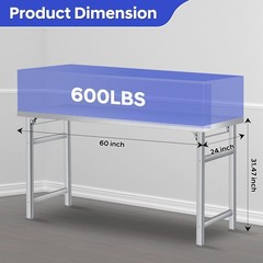 Stainless Steel NSF Commercial Kitchen Work Food Prep Table Single Tier Foldable