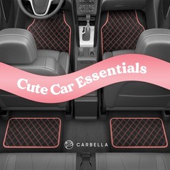 Carbella Diamondluxe Faux Leather Floor Mats Universally Sized Diamond Stitched