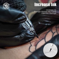 Dragonhawk Tattoo Needle Cartridges – 20PCS Disposable 1205RM 5RM, Clear