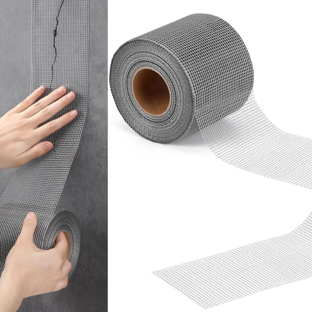 Innconee 150 ft x 4 Inch Cement Board Joint Tape Self Adhesive Durable Gray F