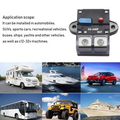 Waterproof Car Circuit Breaker Fuse Reset 30-300 Amp 12V-32V DC Car Boat Auto