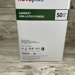 1 Box Gammex NovaPlus Non-Latex PI Green Surgical Glove Size: 9 *See Dates*