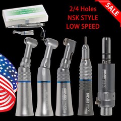 Dental Low Speed External Water Spray Straight Contra Air Motor Handpiece 4Hole