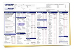 172 POINT VISUAL INSPECTION CAR SHEET 2 PART FORM #172 POINT 100 PER PACK DEALER