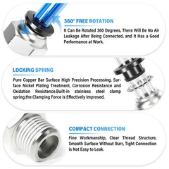 10 Pack 5/32 OD x 1/8 NPT Male Straight, Push to Connect, PC-5/32-N1