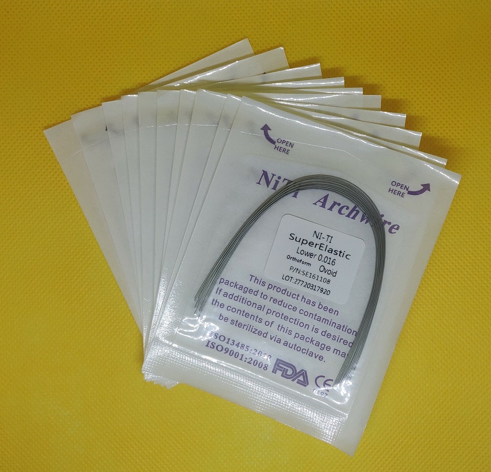 20Packs Dental Super Elastic NITI Arch Wires Orthodontic Round Ovoid/Nature Form