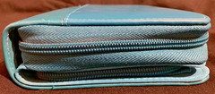 Teal Blue Mundex Zippered Faux Leather Planner Organizer Wallet Agenda by Mundi