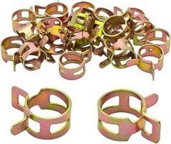 20Pcs 1/2inch Spring Band Type Fuel Hose Clamps, 12mm Silicone Vacuum Hose Pi…