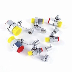 6pcs Hydraulic Swivel Run Tees Hydraulic Tee Connectors ORFS Testing Tee Fitting