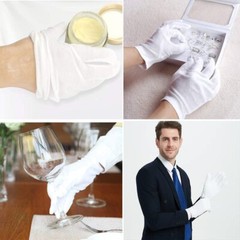 24 Pcs 12 Pair White Cotton Gloves for Dry Hand Moisturizing Cosmetic Eczema …