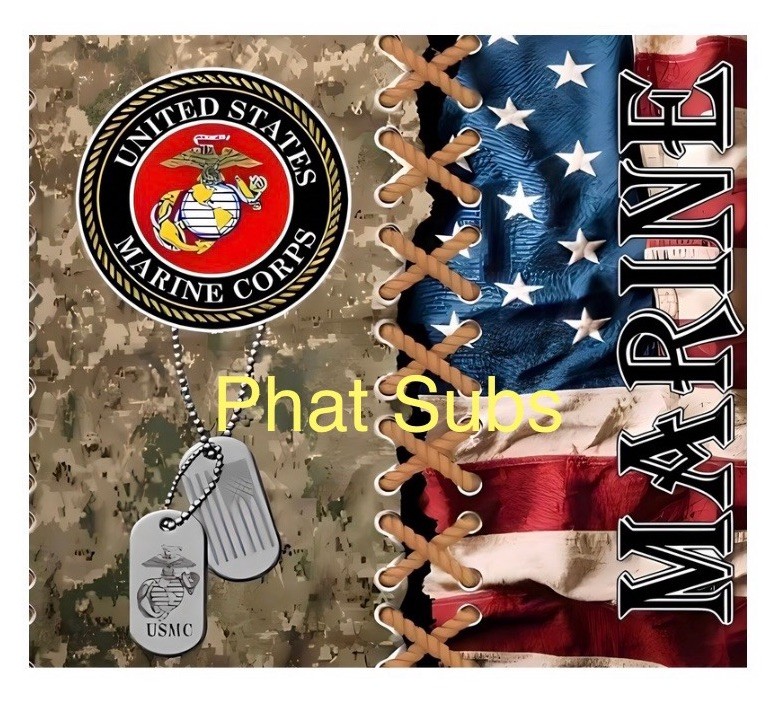 20oz Sublimation Tumbler Wrap US Marine Ready To Press Heat Transfer