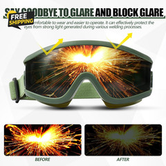 Welding Goggles Welding Safety Glasses Shade 5 IR Lens Cutting Torch Goggles