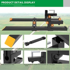 4000lb 60″ Bucket Forks Skid Steer Loader Quick Attach Clamp Tractor Pallet Fork