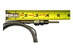 Temp Thermocouple K type, stainless Steel Probe, 12 ft (3.66M)