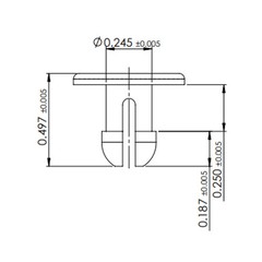 70 New Essentra Components Push In Black Nylon Fasteners 27PIF0071B