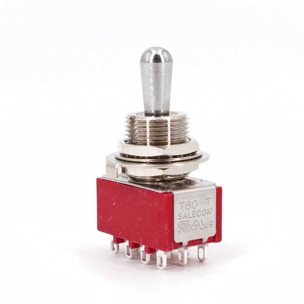 Salecom T845-Z 12-Pin ON-ON-ON DP3T 3 Way Position Mini Toggle Switch