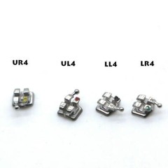 Dental Orthodontic Metal monoblock Bracket Braces Mini Roth 022 345 hooks 50Set