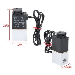 2X 1/4″ Fast Response Electric Air Water Solenoid Valve 12V DC Normally Closed
