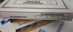 25ea Alcoswitch TE AMP PKA50B1/8 Knob, Phenolic, 0.795 in., 0.125 in.