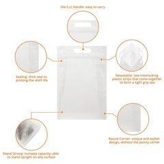 Multi-Size Mylar Frosted Matte Reclosable Stand Up Bag w/ Hang Hole