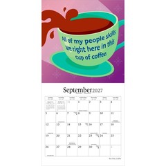 But First, Coffee | 2027 7×14″ (Hanging) Monthly Mini Wall Calendar