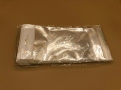 100 Clear Cello Bags HANG TOP, Resealable Self Adhesive OPP Poly Hang Hole bag