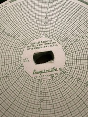 Vintage Bacharach Tempscribe 14-0075 Circular Temperature Charts Full