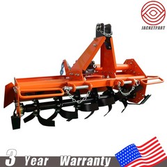 3 Point 45″ Rotary Tiller Attachment Fits Cat 1 Tractor PTO Driven Work 5″ Deep