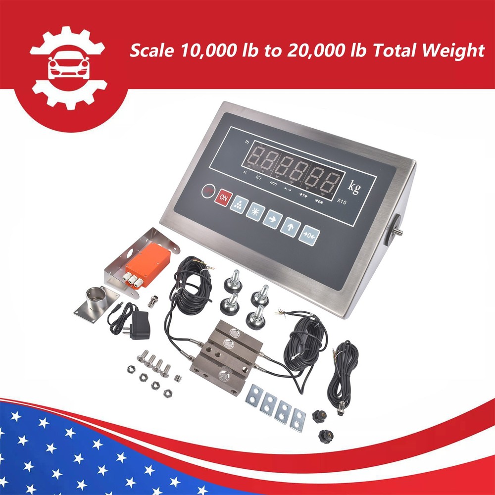 20000Lbs Full Scale Livestock Scale Kit Hogs Goats Alpacas Pigs&Platform Scales