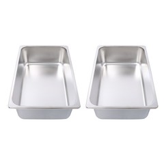 Full Size 6″ Deep Thickened 2 Pack Steam Table Pans Stainless Steel For Hotels