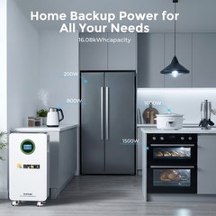 RVPOZWER 4Pack 48V 314AH (64.3kWh) LiFePO4 Battery Vertical Standing Backup BMS