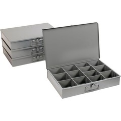 Durham Steel Compartment Box Rack with 4 Adjustable Divider Compartment Boxes 20