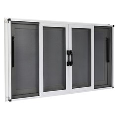 Concession Stand Truck Food Serving Window with 4 Awning Sliding Screens Window