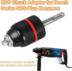 1/2-Inch HA3JAW Keyless Chuck for Bosch SDS-Plus Hammers, 3-Jaw Self-Tighten Dri