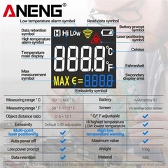 LCD Digital Non-contact Laser IR Infrared Thermometer Temp Meter Temperature