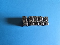 1-10 Numbered Stars 24pt Metal Type Letterpress