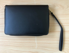 Vintage 1990s Black Leather Personal Organizer Planner 6 Ring Zip Around 8″x5.5″