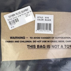 Large Black Cavas POLICE Logo Equipment Gear Bag Rothco 8116