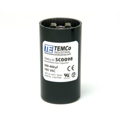 TEMCo 400-480 uf/MFD 165 VAC volts Round Start Capacitor 50/60 Hz -Lot-1
