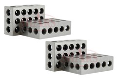 SHARS 2 MATCHED PAIRS 4 PCS PRECISION 123 1-2-3 BLOCKS BLOCK 23 HOLES .0002″ P]