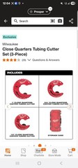 Milwaukee 48-22-4267 Close Quarters Copper Tubing Cutter Set 3 Piece