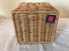 Hold Everything Wicker Letter Holder Organizer 4 sections Made in Philippines